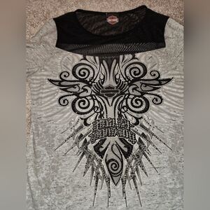 Preowned womens‎ Harley Davidson bling top no size
